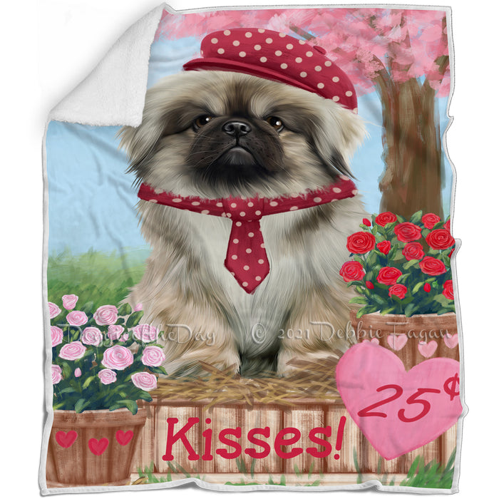 Rosie 25 Cent Kisses Pekingese Dog Blanket BLNKT123249