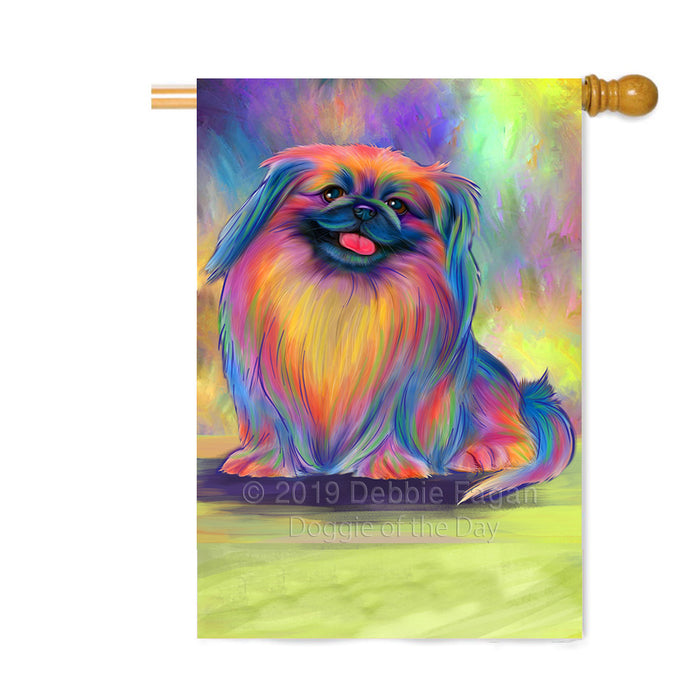 Personalized Paradise Wave Pekingese Dog Custom House Flag FLG-DOTD-A60116