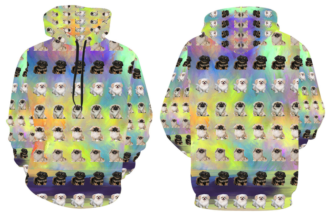 Paradise Wave Pekingese Dogs All Over Print Kid's Hoodie