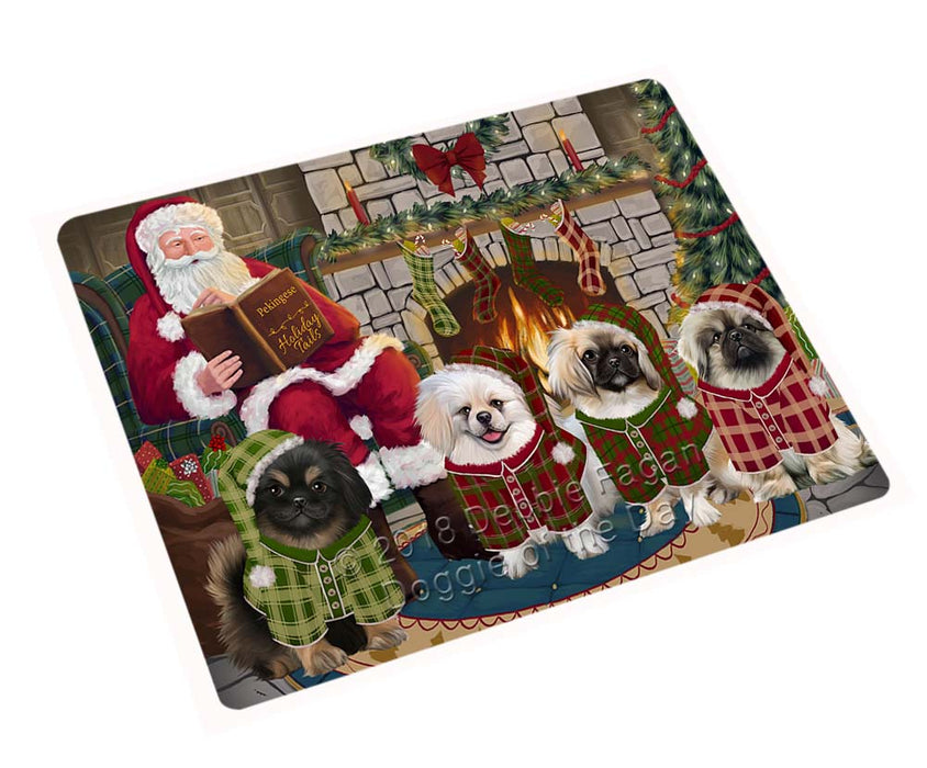 Christmas Cozy Holiday Tails Pekingeses Dog Large Refrigerator / Dishwasher Magnet RMAG94506