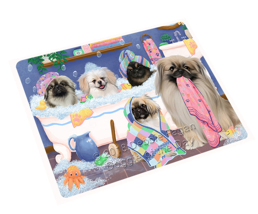 Rub A Dub Dogs In A Tub Pekingeses Dog Magnet MAG75555 (Small 5.5" x 4.25")