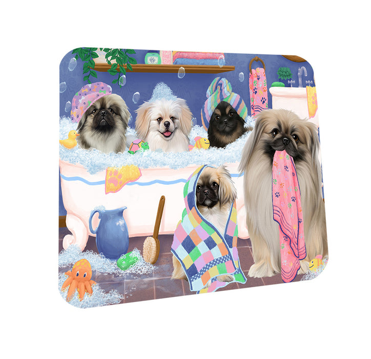 Rub A Dub Dogs In A Tub Pekingeses Dog Coasters Set of 4 CST56764