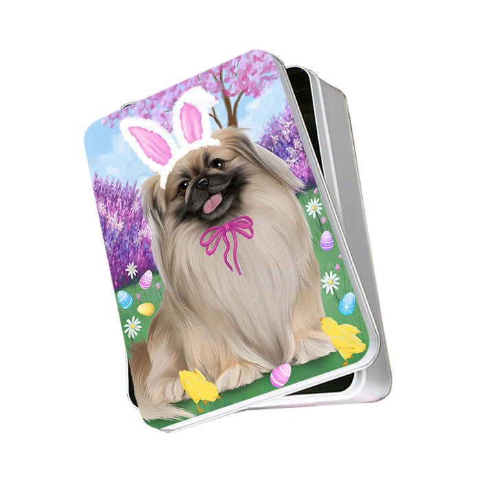 Pekingese Dog Easter Holiday Photo Storage Tin PITN49194