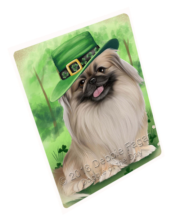 St. Patricks Day Irish Portrait Pekingese Dog Magnet Mini (3.5" x 2") MAG50394
