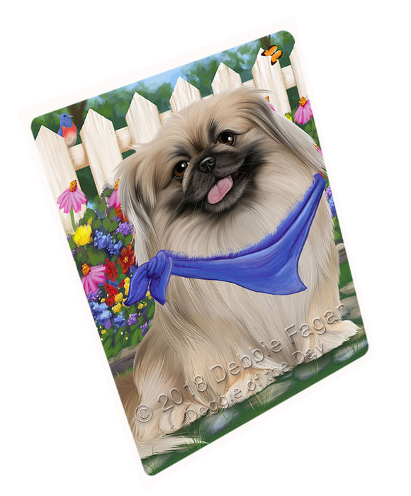 Spring Floral Pekingese Dog Large Refrigerator / Dishwasher Magnet RMAG59268