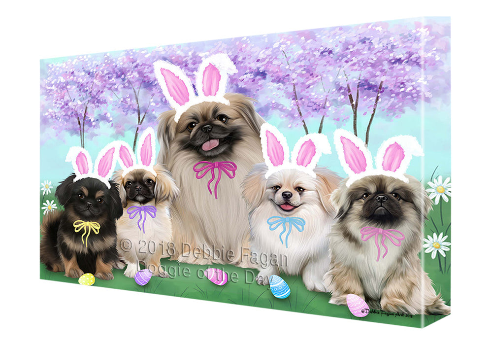 Pekingeses Dog Easter Holiday Canvas Wall Art CVS58224