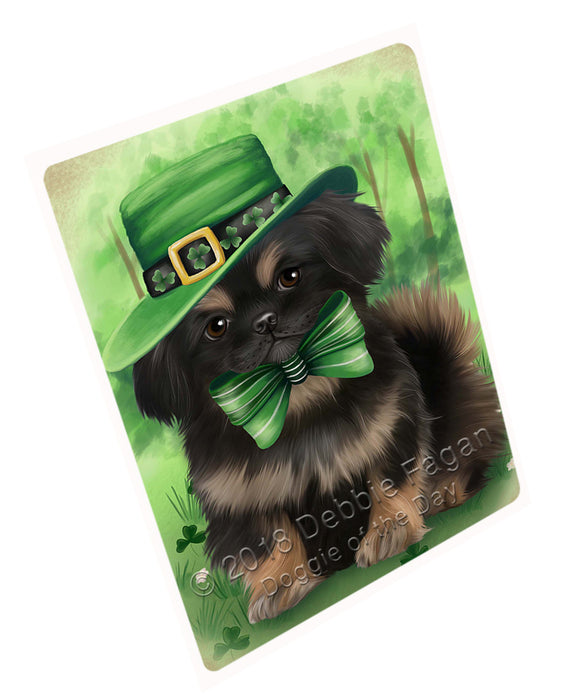 St. Patricks Day Irish Portrait Pekingese Dog Magnet Mini (3.5" x 2") MAG50397