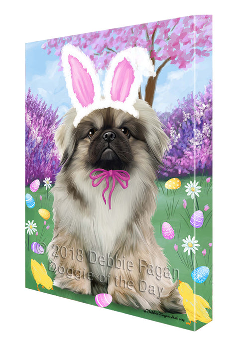 Pekingese Dog Easter Holiday Canvas Wall Art CVS58377