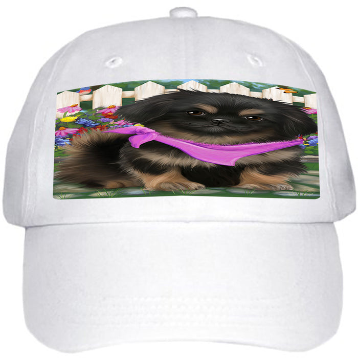 Spring Floral Pekingese Dog Ball Hat Cap HAT53508