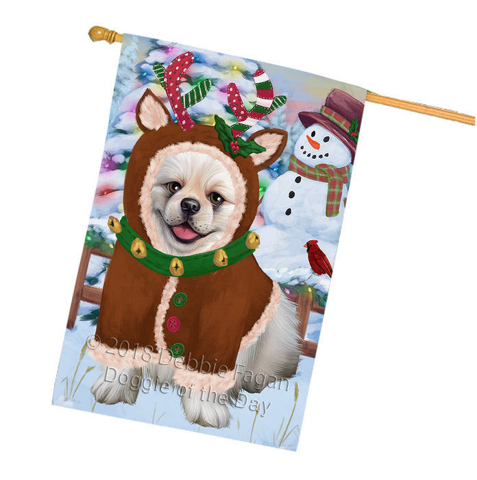 Christmas Gingerbread House Candyfest Pekingese Dog House Flag FLG57151