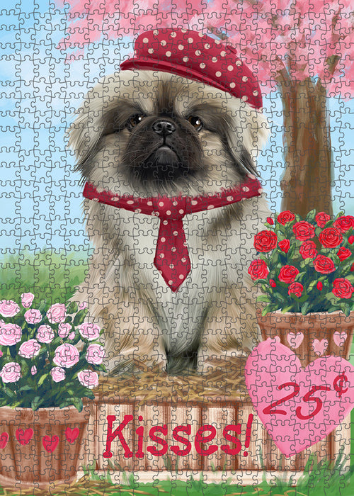 Rosie 25 Cent Kisses Pekingese Dog Puzzle with Photo Tin PUZL92128