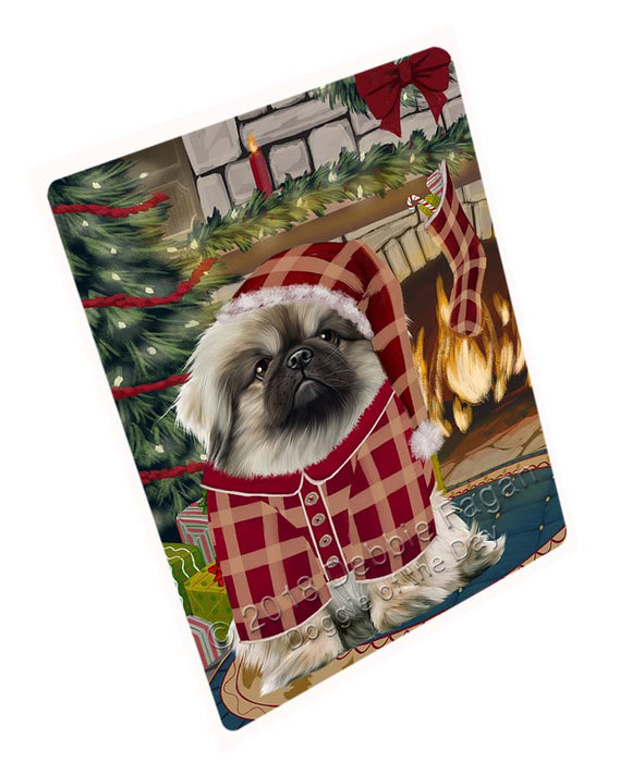 The Stocking was Hung Pekingese Dog Magnet MAG71790 (Small 5.5" x 4.25")