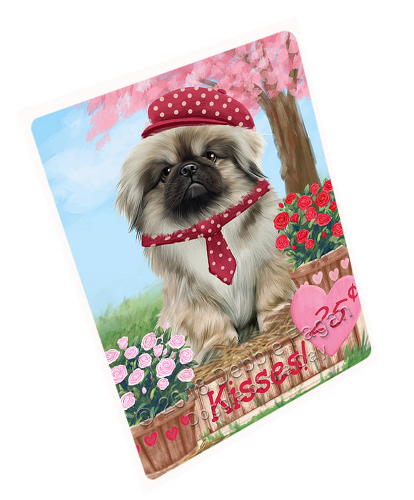 Rosie 25 Cent Kisses Pekingese Dog Large Refrigerator / Dishwasher Magnet RMAG98154