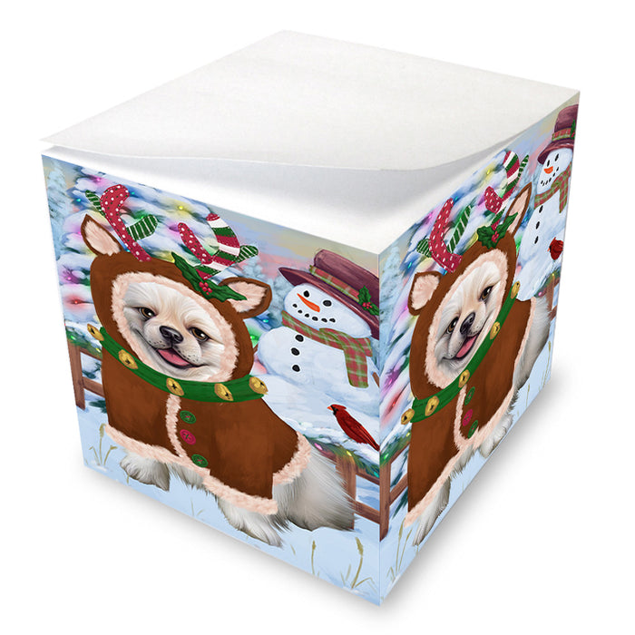 Christmas Gingerbread House Candyfest Pekingese Dog Note Cube NOC54539