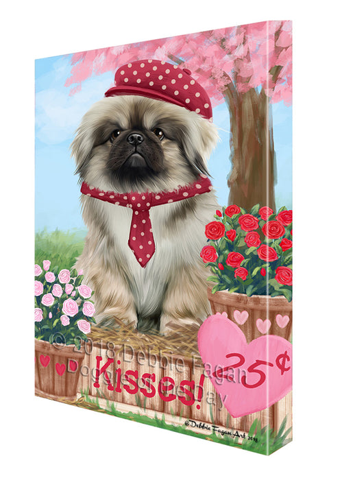 Rosie 25 Cent Kisses Pekingese Dog Canvas Print Wall Art Décor CVS126053