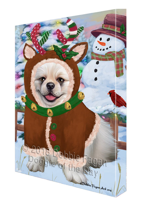 Christmas Gingerbread House Candyfest Pekingese Dog Canvas Print Wall Art Décor CVS130427