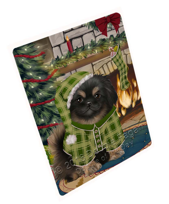 The Stocking was Hung Pekingese Dog Large Refrigerator / Dishwasher Magnet RMAG95580