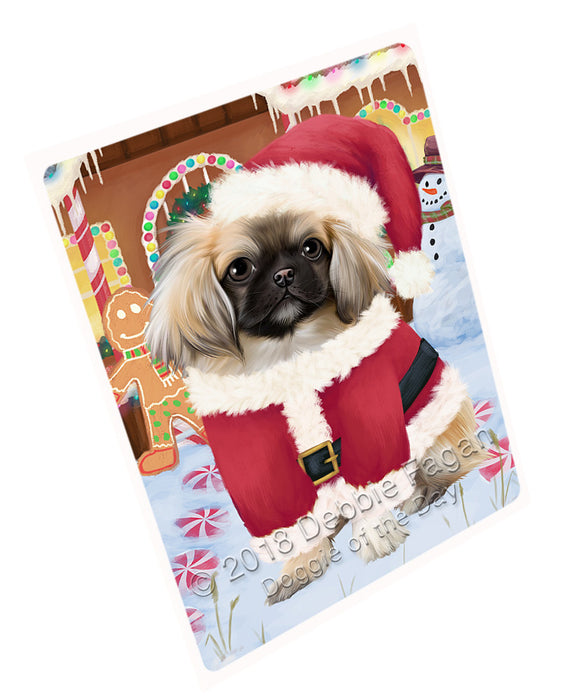 Christmas Gingerbread House Candyfest Pekingese Dog Magnet MAG74541 (Small 5.5" x 4.25")