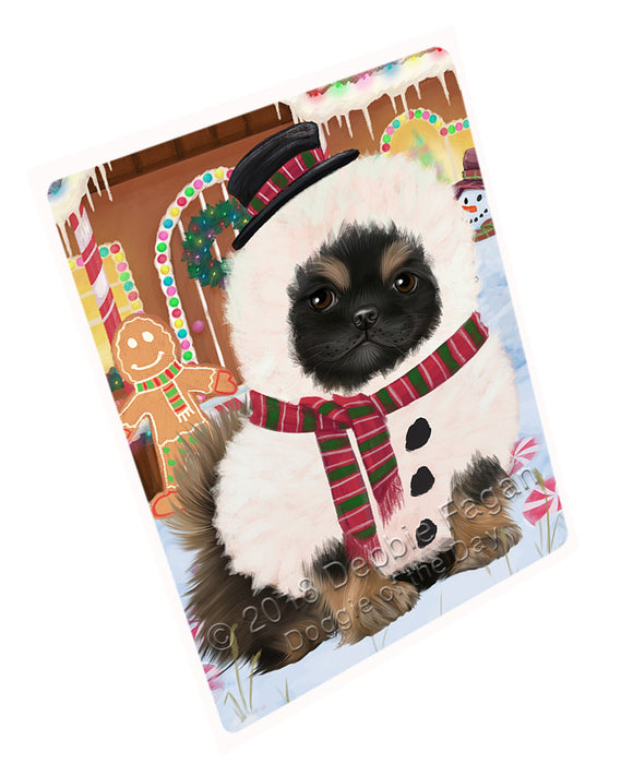 Christmas Gingerbread House Candyfest Pekingese Dog Magnet MAG74544 (Small 5.5" x 4.25")