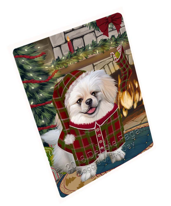 The Stocking was Hung Pekingese Dog Cutting Board C71796