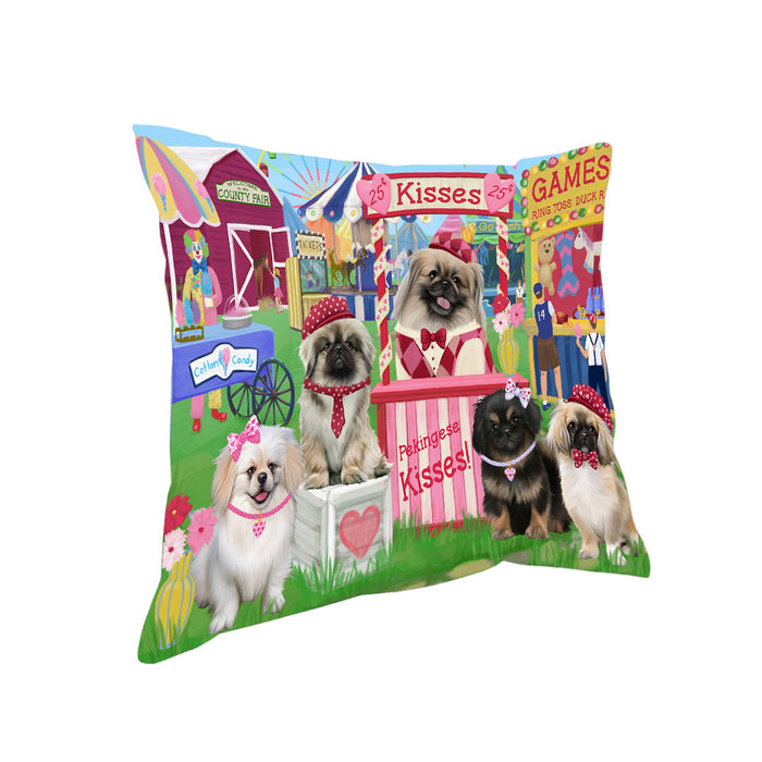 Carnival Kissing Booth Pekingeses Dog Pillow PIL77936