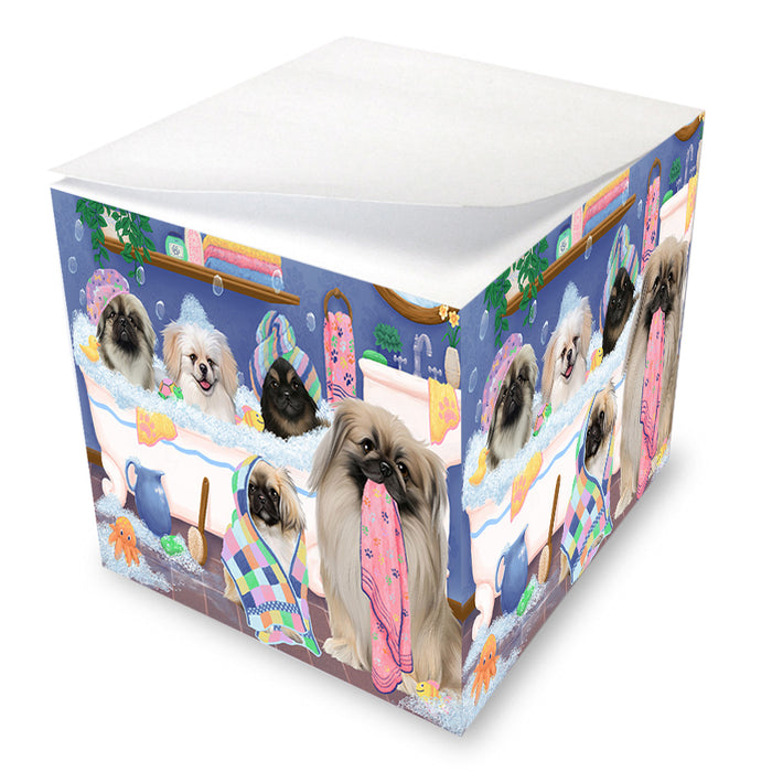 Rub A Dub Dogs In A Tub Pekingeses Dog Note Cube NOC54878