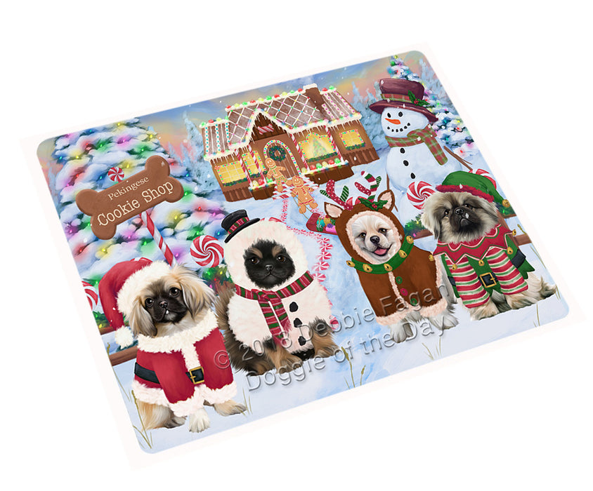 Holiday Gingerbread Cookie Shop Pekingeses Dog Cutting Board C74658
