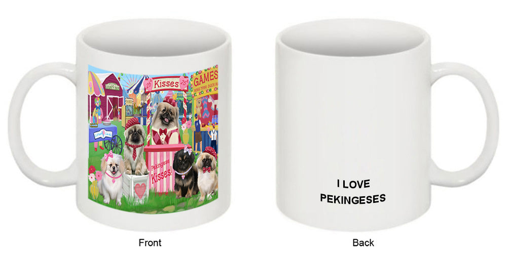 Carnival Kissing Booth Pekingeses Dog Coffee Mug MUG51309