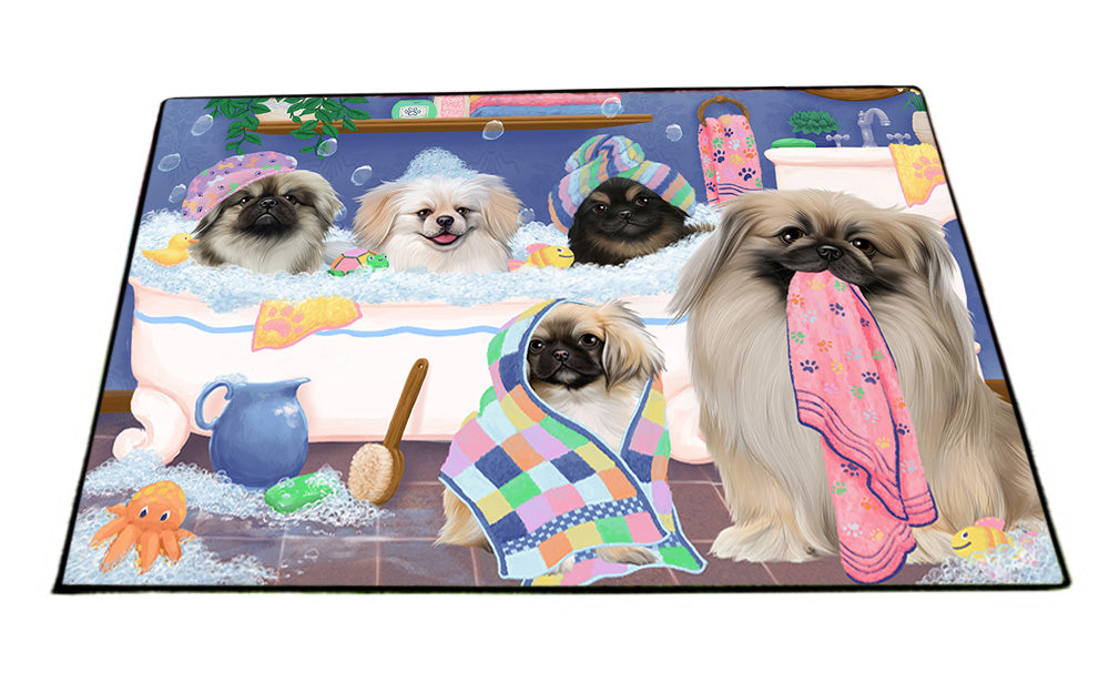 Rub A Dub Dogs In A Tub Pekingeses Dog Floormat FLMS53601