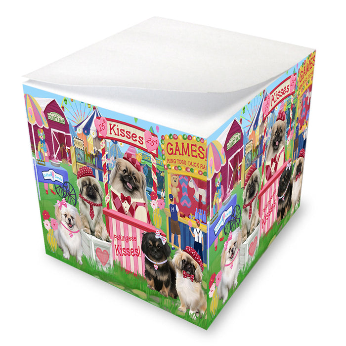 Carnival Kissing Booth Pekingeses Dog Note Cube NOC53983