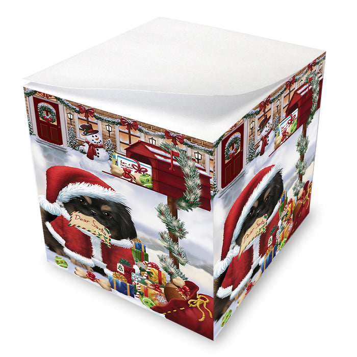 Pekingese Dog Dear Santa Letter Christmas Holiday Mailbox Note Cube NOC55557