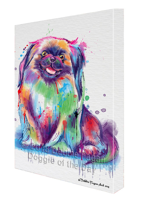Watercolor Pekingese Dog Canvas Print Wall Art Décor CVS137285