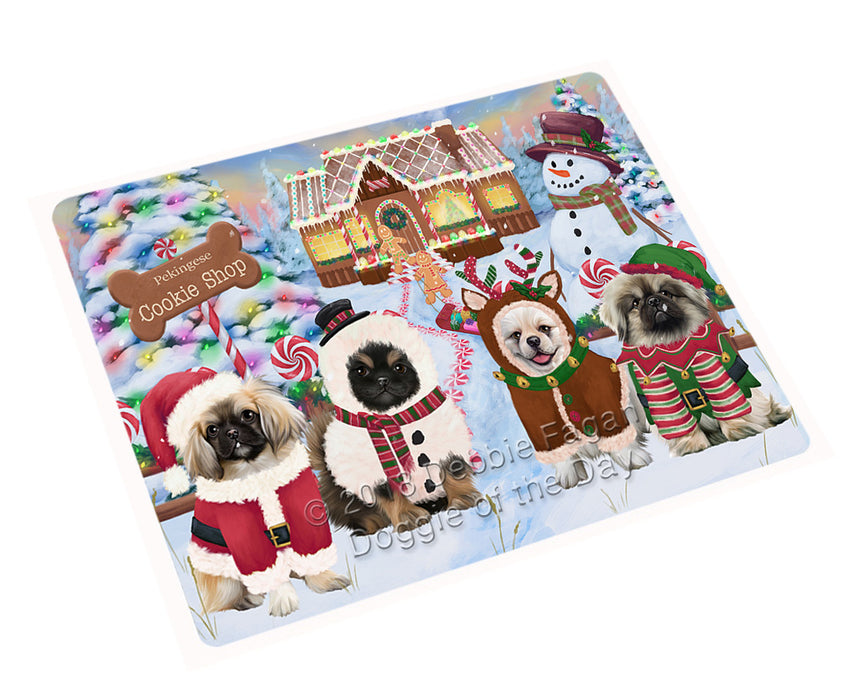 Holiday Gingerbread Cookie Shop Pekingeses Dog Magnet MAG74658 (Small 5.5" x 4.25")