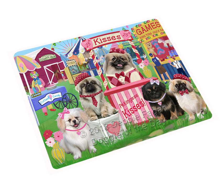 Carnival Kissing Booth Pekingeses Dog Magnet MAG72870 (Small 5.5" x 4.25")