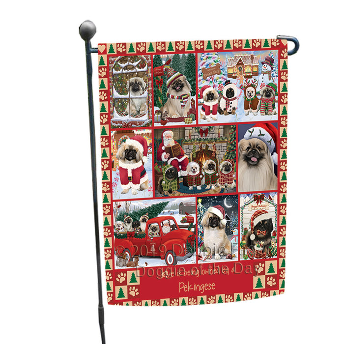 Love is Being Owned Christmas Pekingese Dogs Garden Flag GFLG65912
