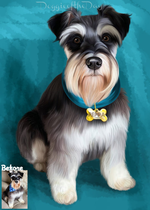 Digital Painting PERSONALIZED PET PORTRAIT! Custom Pet Dog or Cat Art