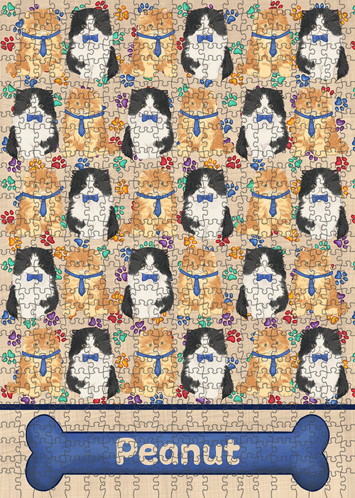Rainbow Paw Print Persian Cats Puzzle with Photo Tin PUZL97908