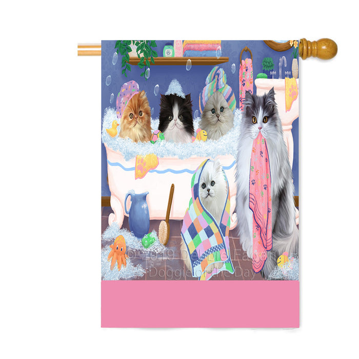 Personalized Rub A Dub Dogs In A Tub Persian Cats Custom House Flag FLG64359