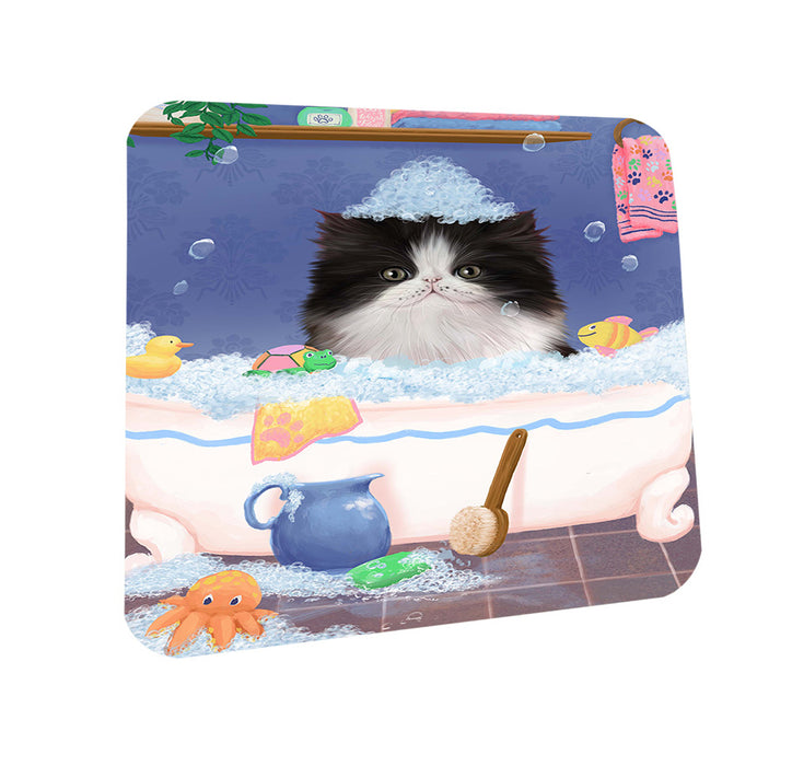 Rub A Dub Dog In A Tub Persian Cat Dog Coasters Set of 4 CST57365