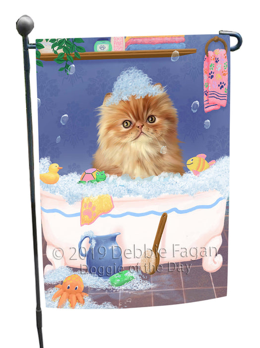 Rub A Dub Dog In A Tub Persian Cat Dog Garden Flag GFLG66264
