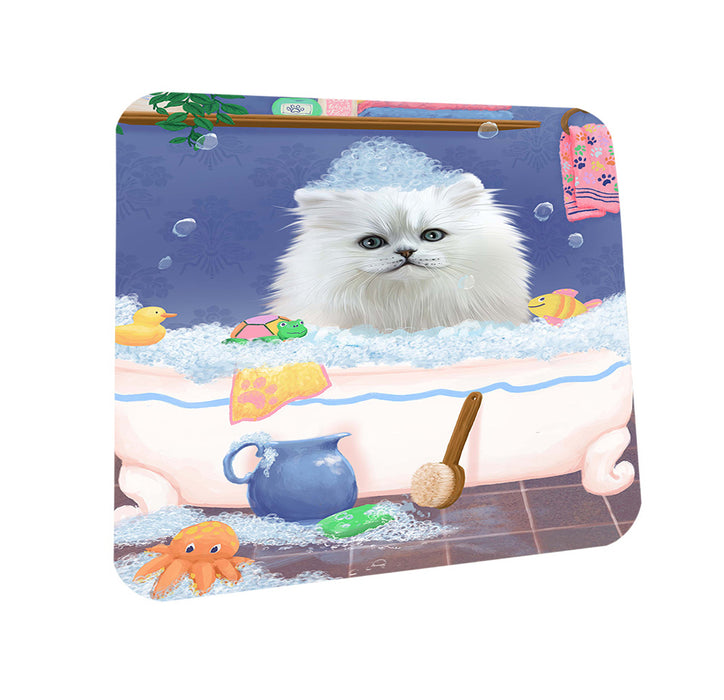 Rub A Dub Dog In A Tub Persian Cat Dog Coasters Set of 4 CST57367