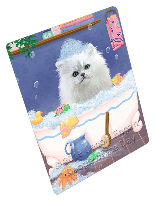 Rub A Dub Dog In A Tub Persian Cat Dog Cutting Board - For Kitchen - Scratch & Stain Resistant - Designed To Stay In Place - Easy To Clean By Hand - Perfect for Chopping Meats, Vegetables, CA81784