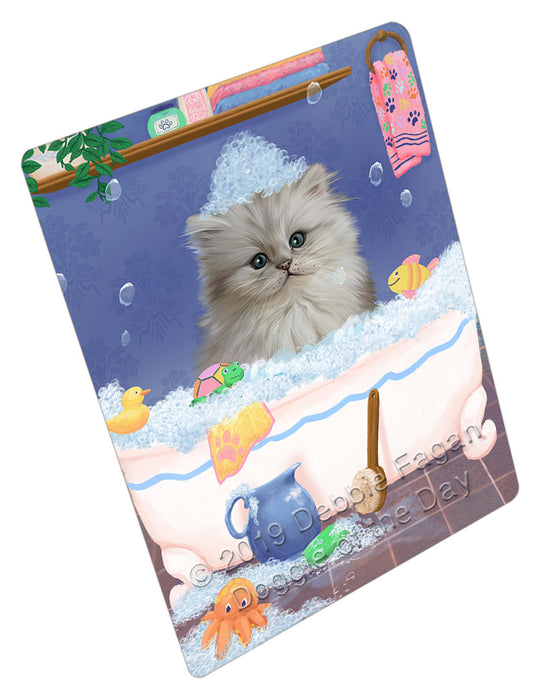 Rub A Dub Dog In A Tub Persian Cat Dog Cutting Board - For Kitchen - Scratch & Stain Resistant - Designed To Stay In Place - Easy To Clean By Hand - Perfect for Chopping Meats, Vegetables, CA81786