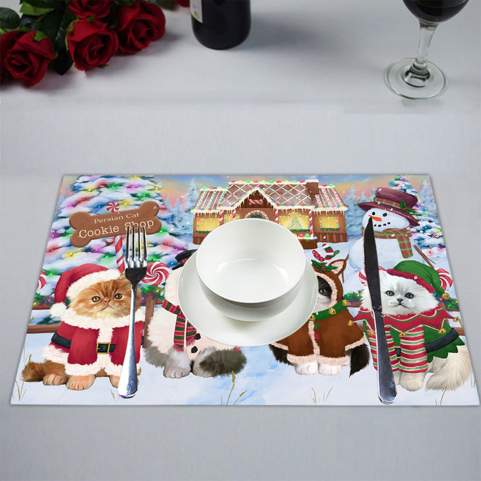 Holiday Gingerbread Cookie Persian Cats Placemat