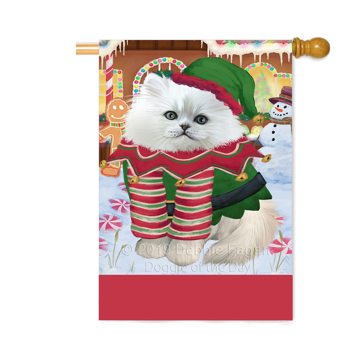 Personalized Gingerbread Candyfest Persian Cat Custom House Flag FLG63897