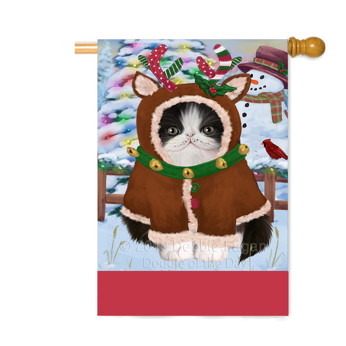 Personalized Gingerbread Candyfest Persian Cat Custom House Flag FLG63898