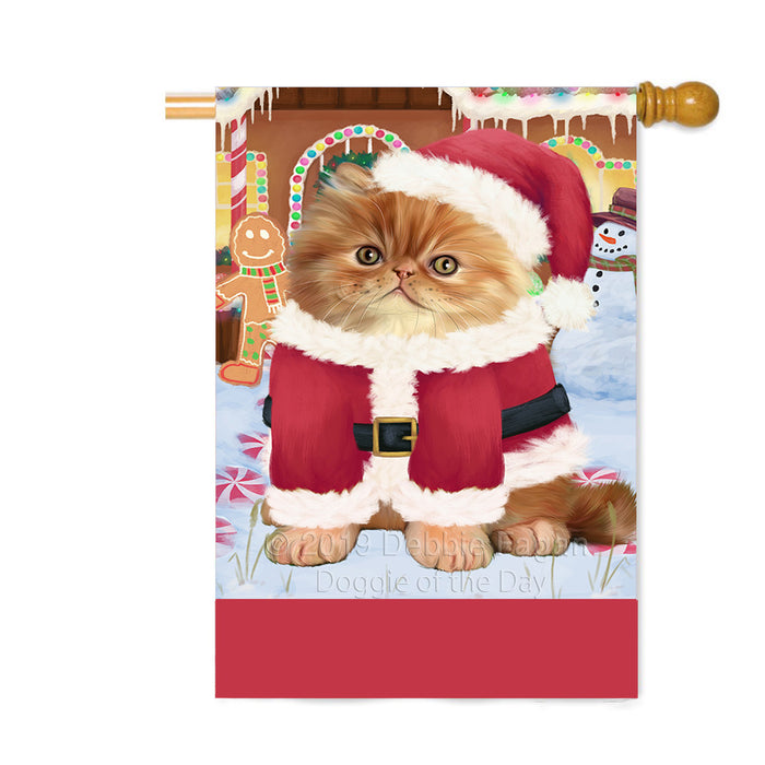 Personalized Gingerbread Candyfest Persian Cat Custom House Flag FLG63899