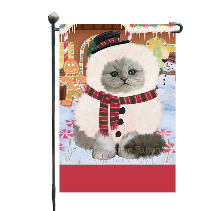 Personalized Gingerbread Candyfest Persian Cat Custom Garden Flag GFLG64117