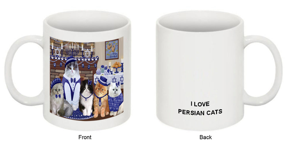 Happy Hanukkah Family Persian Cats Coffee Mug MUG52673