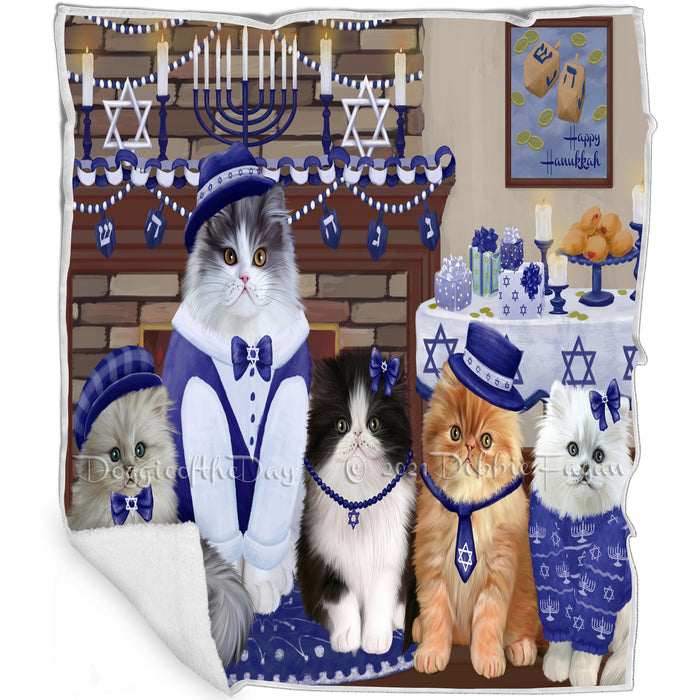 Happy Hanukkah Persian Cats Blanket BLNKT144013
